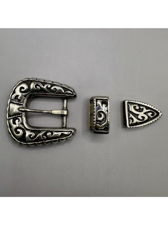 Jeff Deegan Designs Buckle Fits 1” Belt 3 Pieces Signed Sterling Silver 111 Gr main image 10